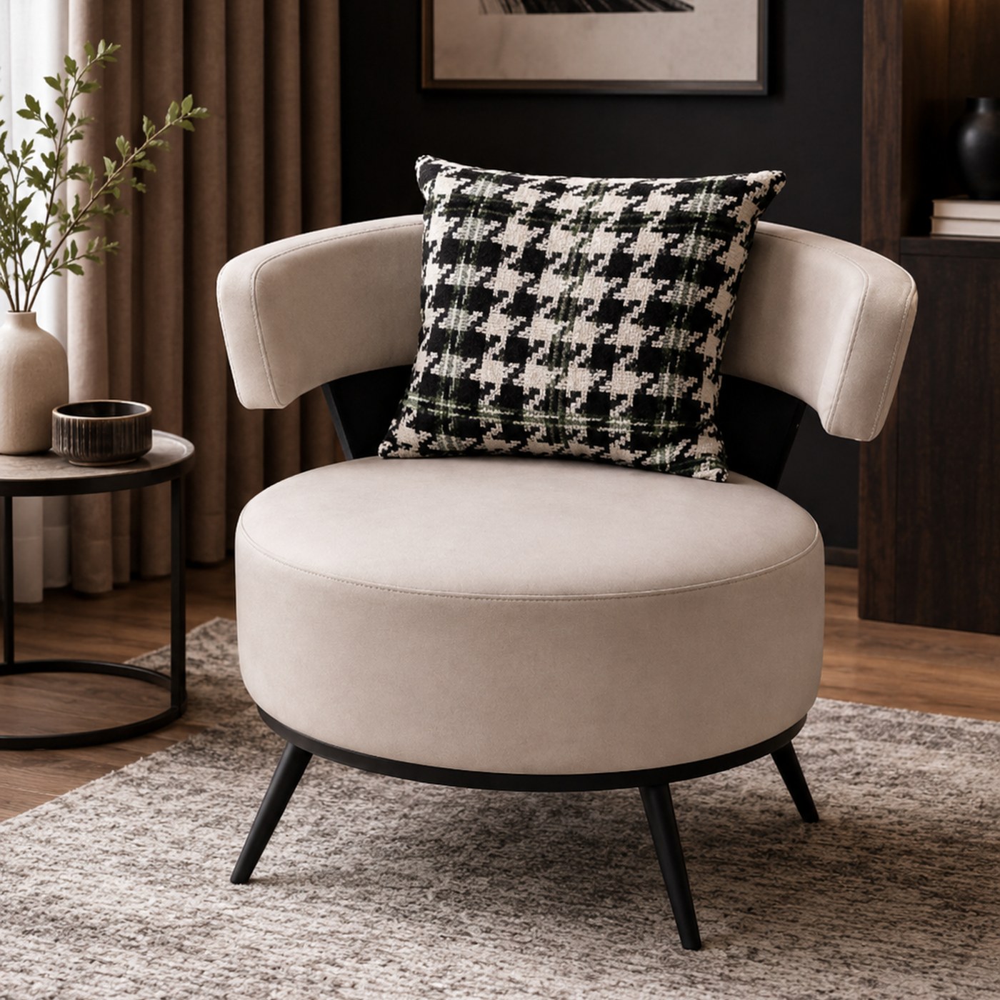 The Sierra chair product lifestyle image in a contemporary lounge by DNF World